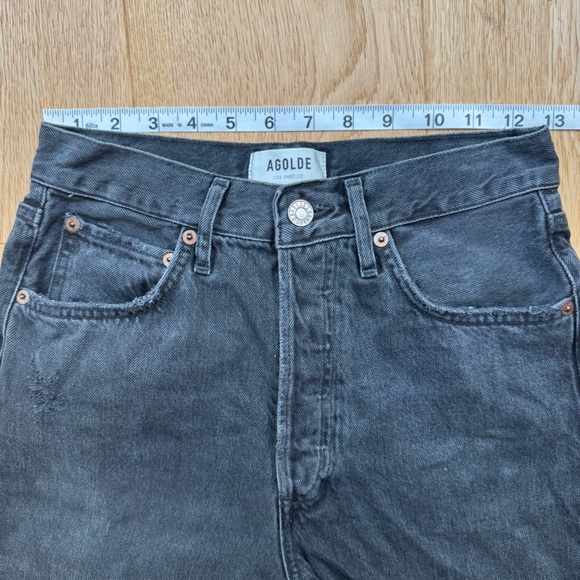 AGOLDE 90'S JEANS BLACK DISTRESSED -23 - Picture 9 of 15